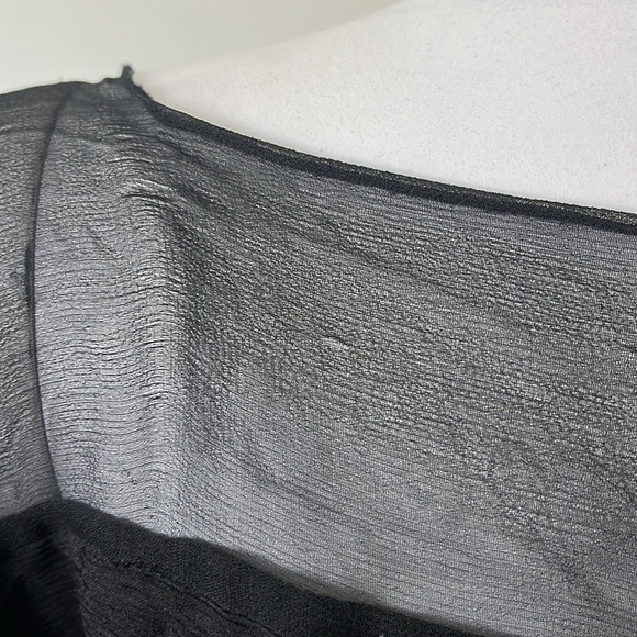 Milla Black Silk Bat Asymmetrical Blouse Size 12 - Picture 8 of 12